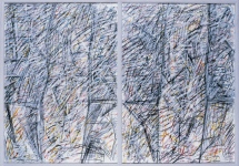 Két idol, 1989 olaj, vászon, 88x130cm